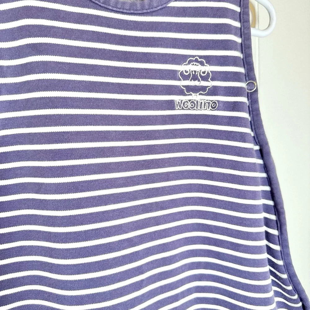 Woolino 4 Season® Ultimate Baby Sleep Bag, Merino Wool & Organic Cotton Stripes - Picture 5 of 9